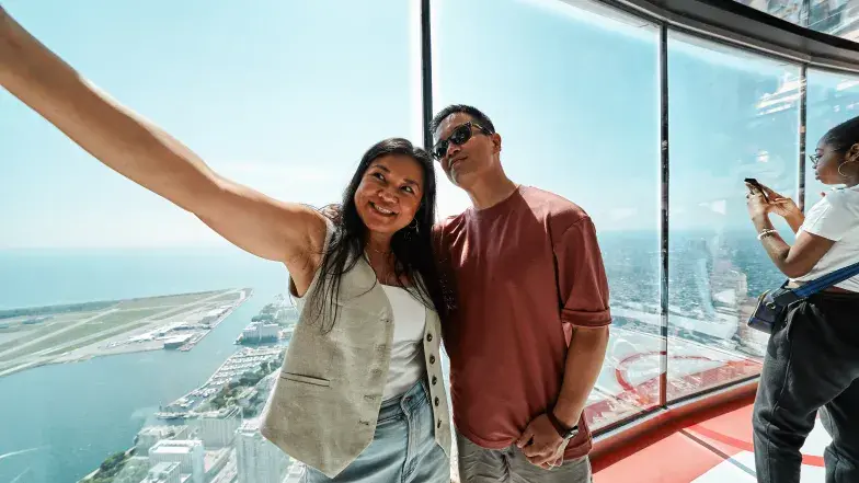 Couple taking a selfie